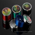 Hermosa cara trituradora de fumar Metal Herbel Grinder para accesorios de cigarrillos (ES-GD-003)